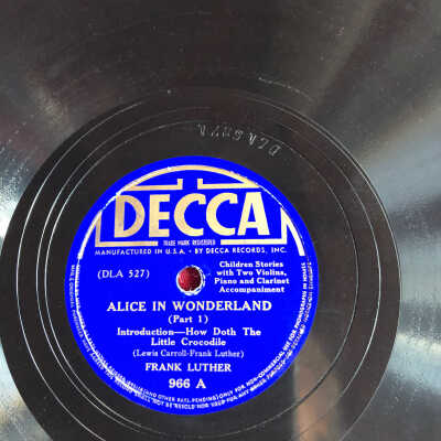 Decca record Alice in Wonderland pt1 and 2