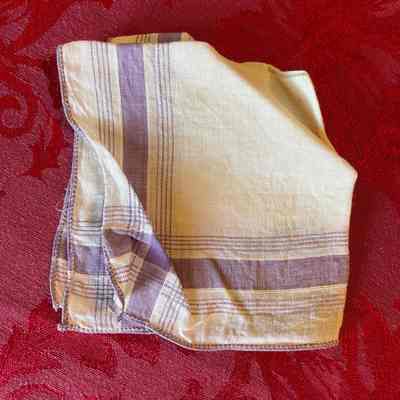 White and Purple Handkerchief