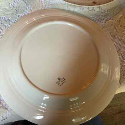 Set of red-flowered china