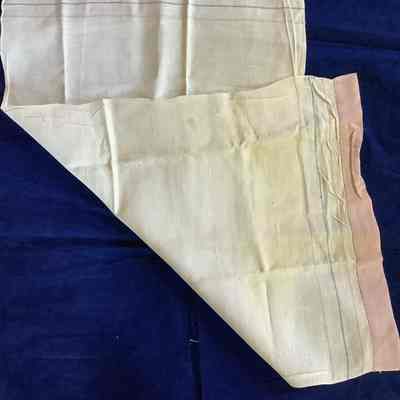 Pink and white linen rectangle