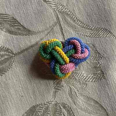 Beaded Heart Brooch