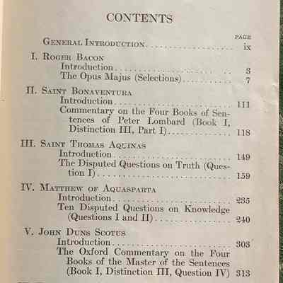 Table of contents