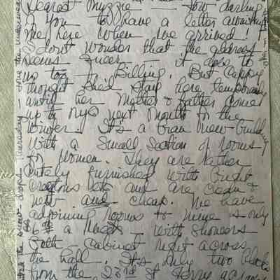 Emelita’s letter from Milford Connecticut