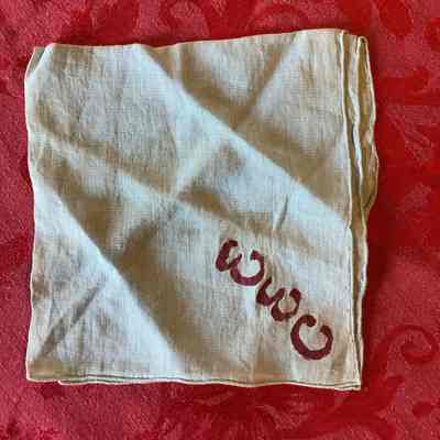Blue Initialed Handkerchief