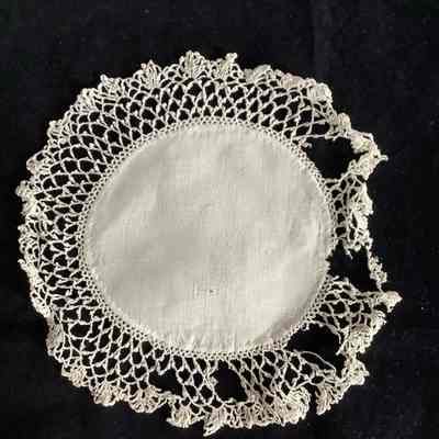Cotton and crochet doily