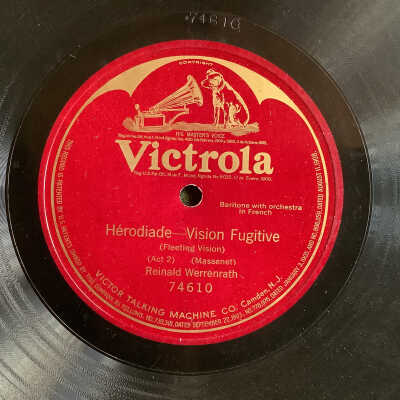 Victrola record Hérodiade—Vision Fugitive - Reinald Werrenrath