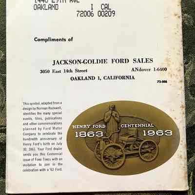 Rear cover: "This symbol, adapted from a design by Norman Rockwell, identifies the many special events, films, publications and other commemorations..."
