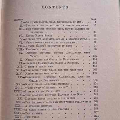 table of contents