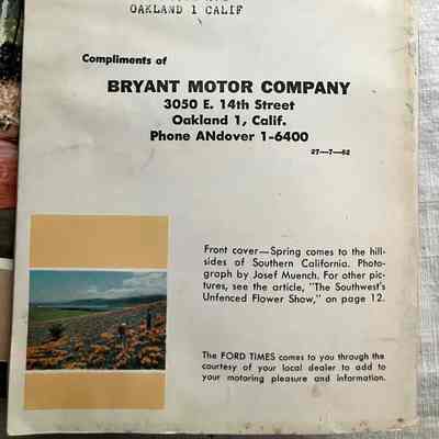 Rear cover: Addressed to Emelita Cohen, 1440 29th Ave, Oakland, 1 CAL
Front cover- Spring comes to the hillsides of Southern California. Photograph by Josef Muench. For other pictures, see the article, "The Southwest's Unfenced Flower show," on page 12.