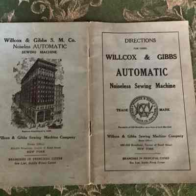Directions for Using Willcox & Gibbs Automatic Silent Sewing Machine