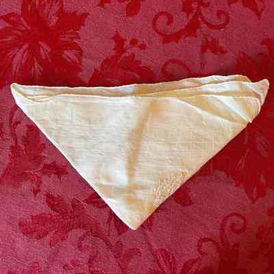 White Initialed Handkerchief