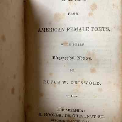 Gems From American Female Poets