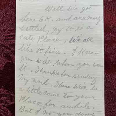 Letter to Emma from her friend