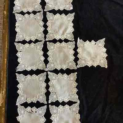 11 silk and lace coasters