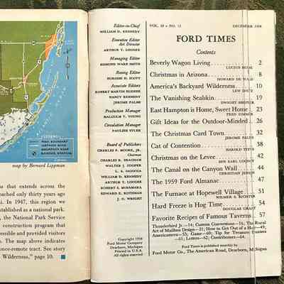 Front flyleaf, index: Map of tip of Florida by Bernard Lippman. "The great, mysterious wilderness that extends across the southwestern tip of Floridad was breached only thirty years ago by the Tamiami Trail from Miami."