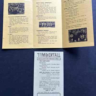 Pamphlet for Timbertall Camp 1961