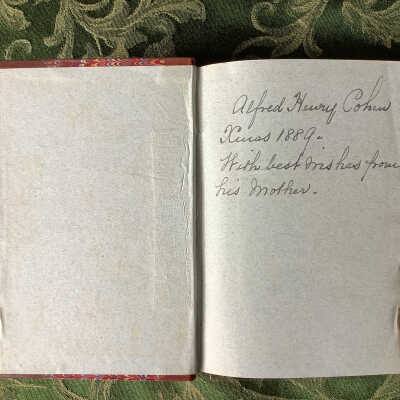 Inscription inside cover