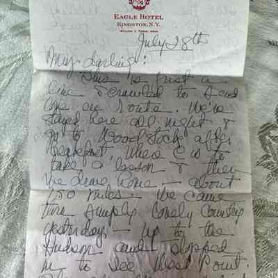 Emelita’s letter from Kingston New York