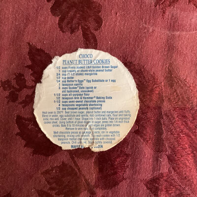Ephemera: Recipe for Choco-Peanut Butter Cookies