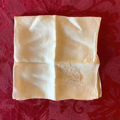 White Embroidered Handkerchief
