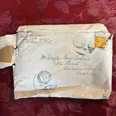 Envelope used to hold letter collection