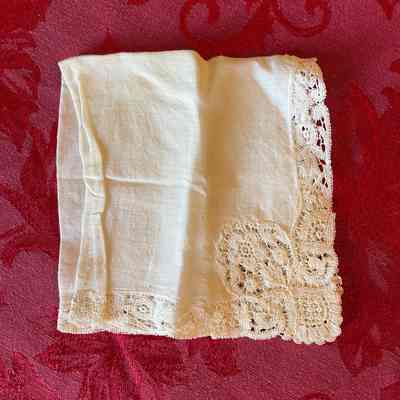 White Lace Handkerchief