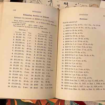 Pages 116-117 Interest: Estimating answers in interest, problems