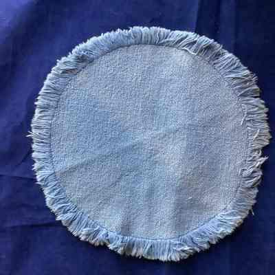 Woven blue circular textile