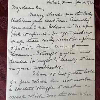 Letter to Emma from Julia