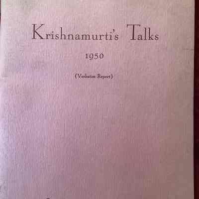 Krishnamurti’s Talks