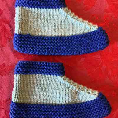 Crocheted Blue Booties