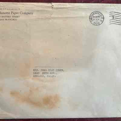 Envelope from Crown Willamette Paper Company