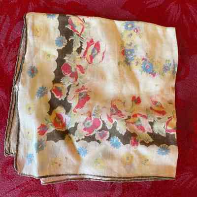 Multicolored Floral Handkerchief
