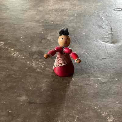 Small Wooden Doll (red)