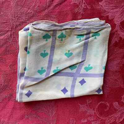 White Patterned Scarf