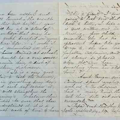 Emilie G Cohen to her son William re: study habits p 2/2: Dated 17 Jan 1869 when William was attending Universtiy Mound College in San Francisco