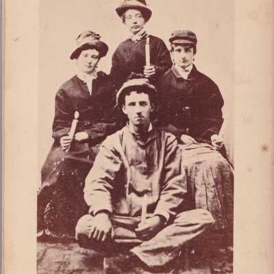 Emma, Cousin Mary Beans, Mary Jennings, and AH Cohen. In Grass Valley just come up from Idaho  mine.