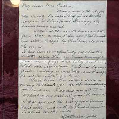 Letter to Emma from Frances E. H.