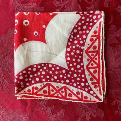Red and White Handkerchief