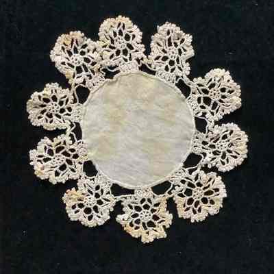 Crochet and cotton doily