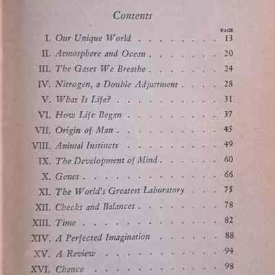 table of contents