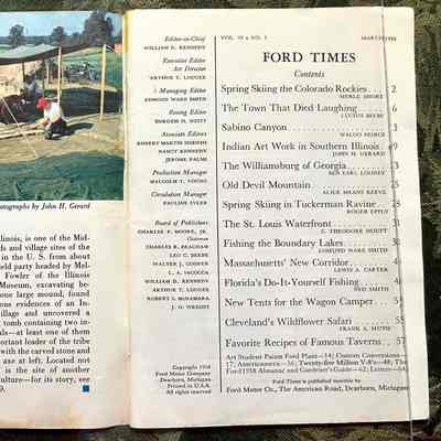Front flyleaf, index: Photos of archeological dig by John H. Gerard. "Near Gorham, in Jackson County, Illinois, is one of the Midwest's largest concentrations of mounds and village sites of the Hopewellian culture which flourished in the U. S. from about 500 B.C. to 500 A.D..."