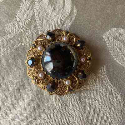 West German filigree brooch