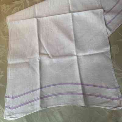 Small Towel with Purple Stripes
