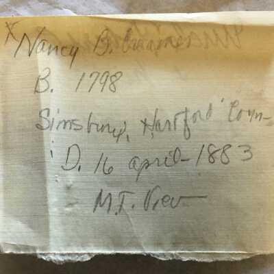 description of family history included with daguerreotype: front