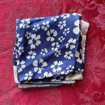 Blue Floral Scarf