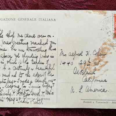 Postcard to Emma from Jordie and Ethel