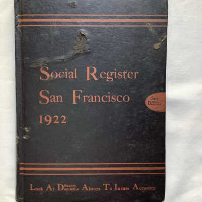 Social Register San Francisco 1922