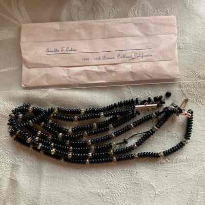Black and Clear beaded necklace