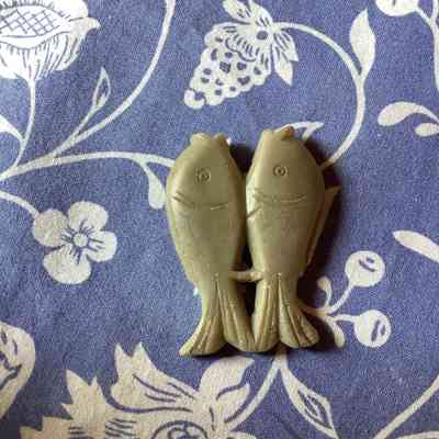 Soapstone fish pendant